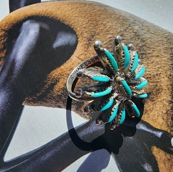 Bracelet and Necklace Set~ Native Signed BellisonZuni J.S. Bellson Sterl… - Picture 10 of 16